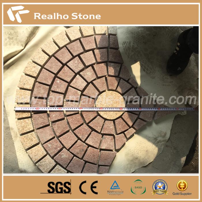 G682 Granite & Red Porphyry Fan Paving Stone G682 Granite & Red Porphyry Fan Paving Stone