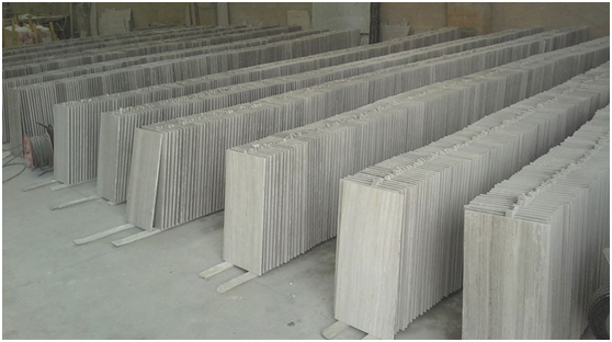 Kinesiska White Wooden Marble