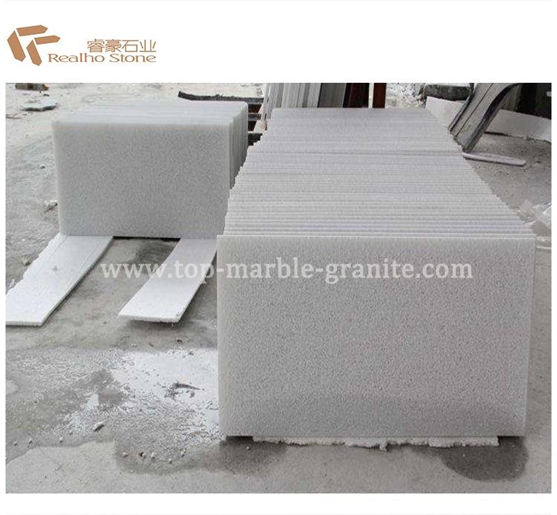 Alabaster White Marble Tiles With Bushhammered