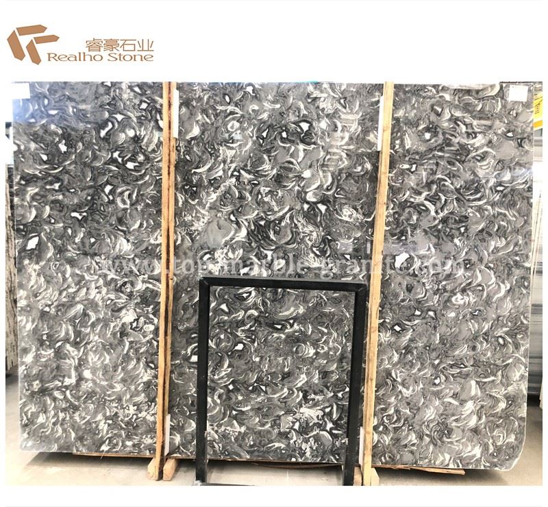 Overlord Flower Grey Marble Slab