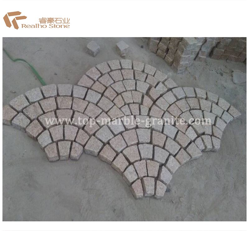 Fan-shape Granite Pavings
