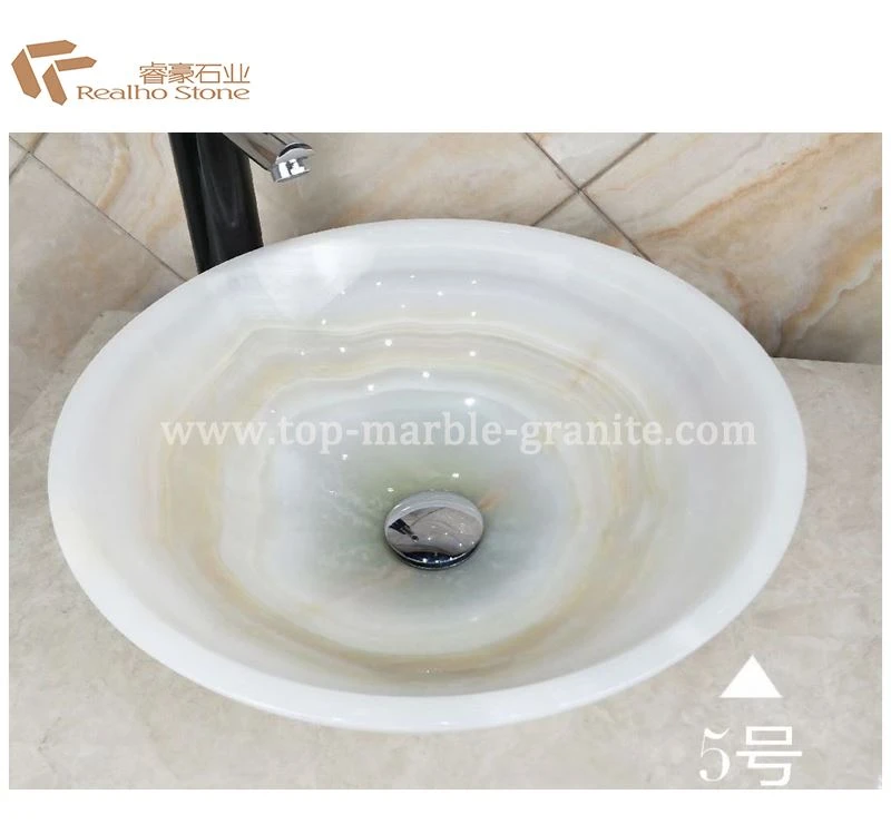 honey onyx vessel sink