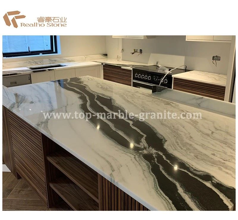 White and Black Marble Kitchen Countertops White and Black Marble Kitchen Countertops