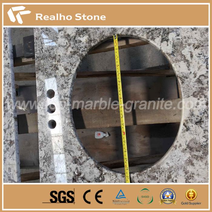 Best Quality Prefab Brazil Bianco Antico/Aran White Granite Bathroom Countertops