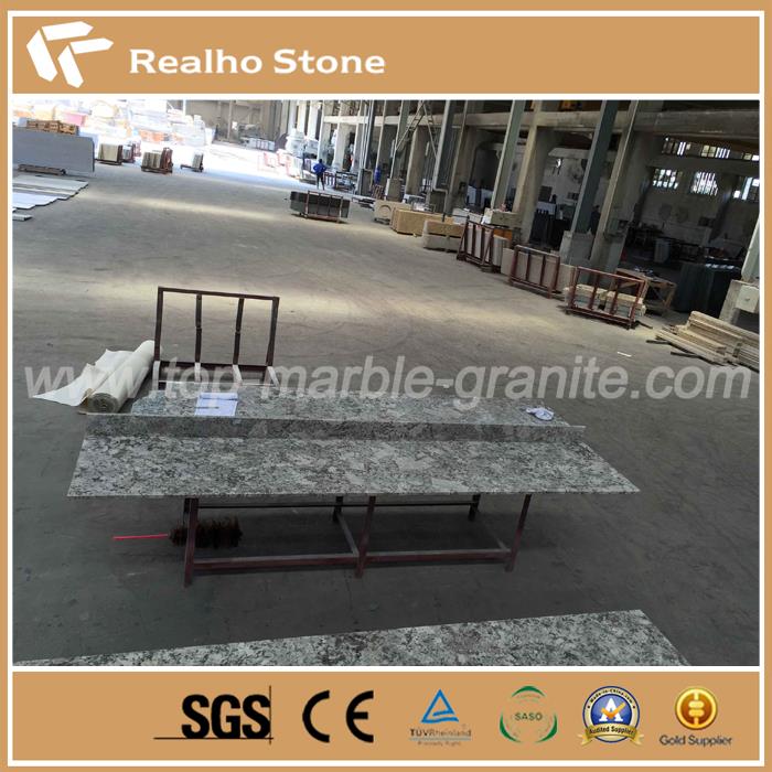 Best Quality Prefab Brazil Bianco Antico/Aran White Granite Bathroom Countertops