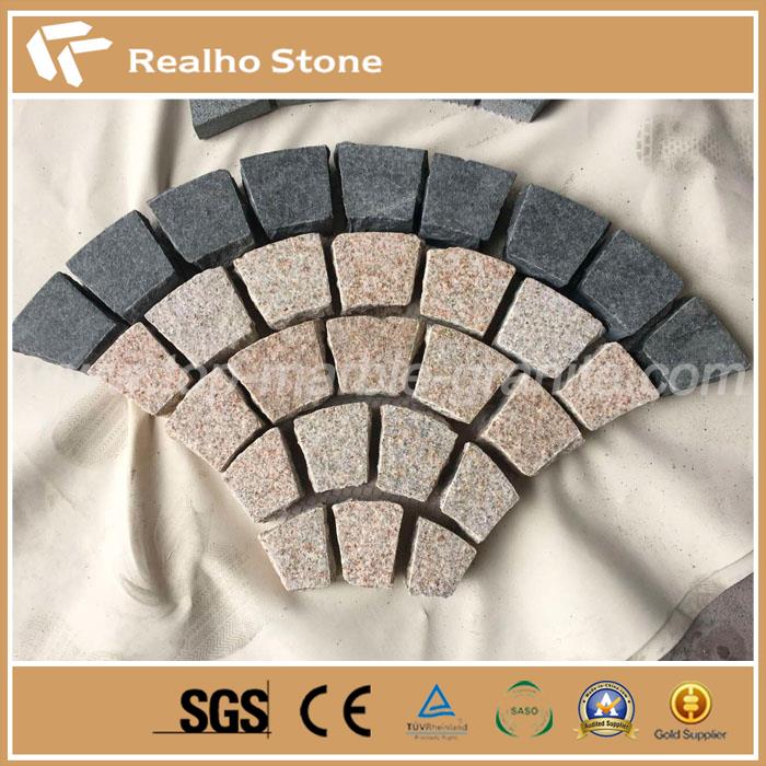 Natural Fan Paving Cobblestone For Walkwa