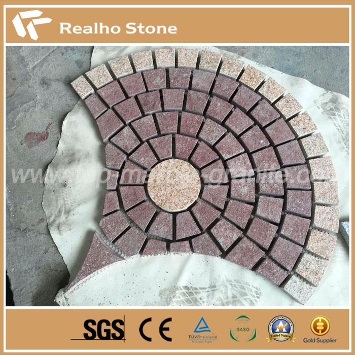Natural Fan Paving Cobblestone For Walkwa