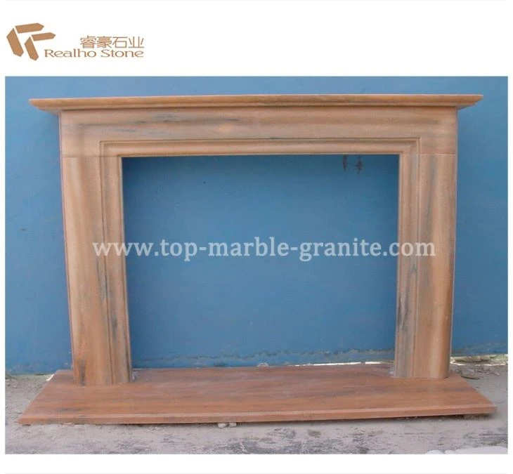 brown fireplace