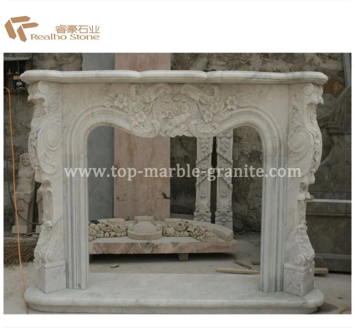 White marble fireplace