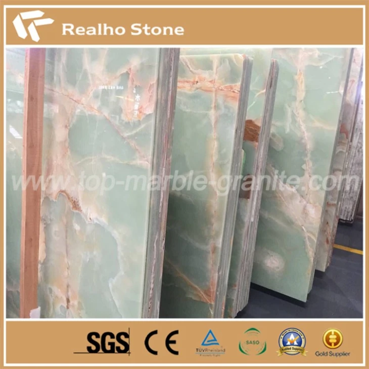 Transparent Green Onyx Slabs