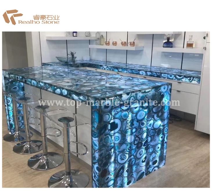Gemstone Agate Stone Island Countertop