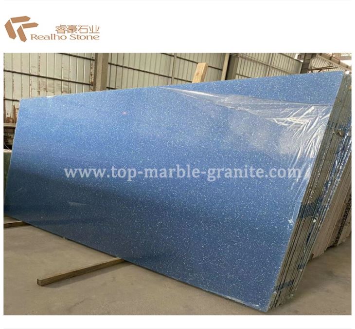Light Blue Terrazzo Tiles Slabs Color For Wall Countertop