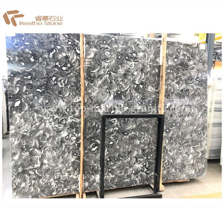Overlord Flower Grey Marble Slabs