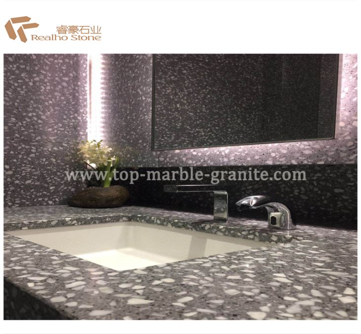 Terrazzo Slab Bänkskiva Fåfänga Toppar