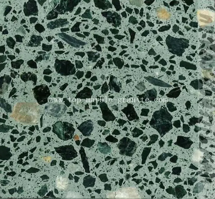 High quality green terrazzo