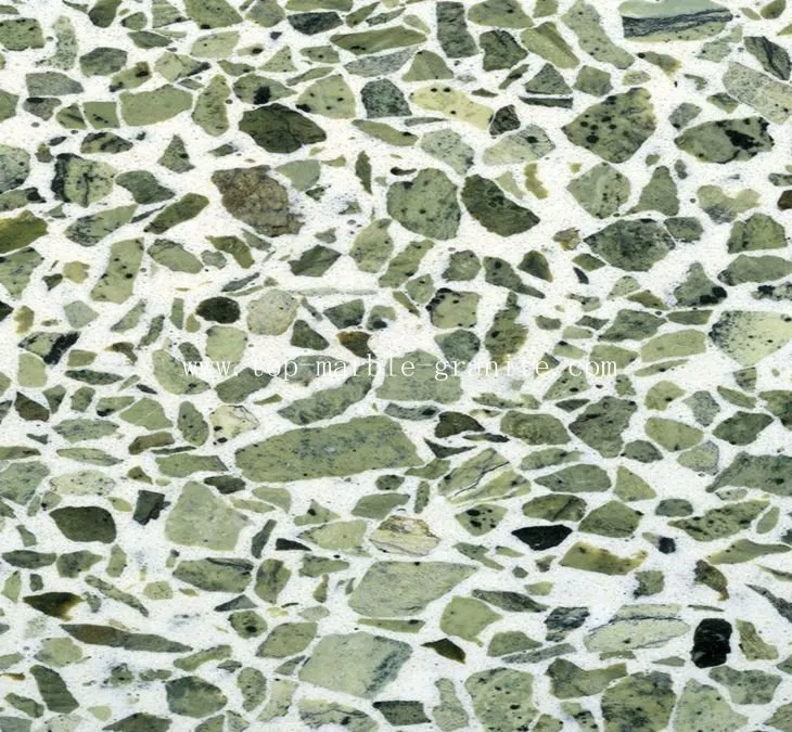 light green terrazzo slab