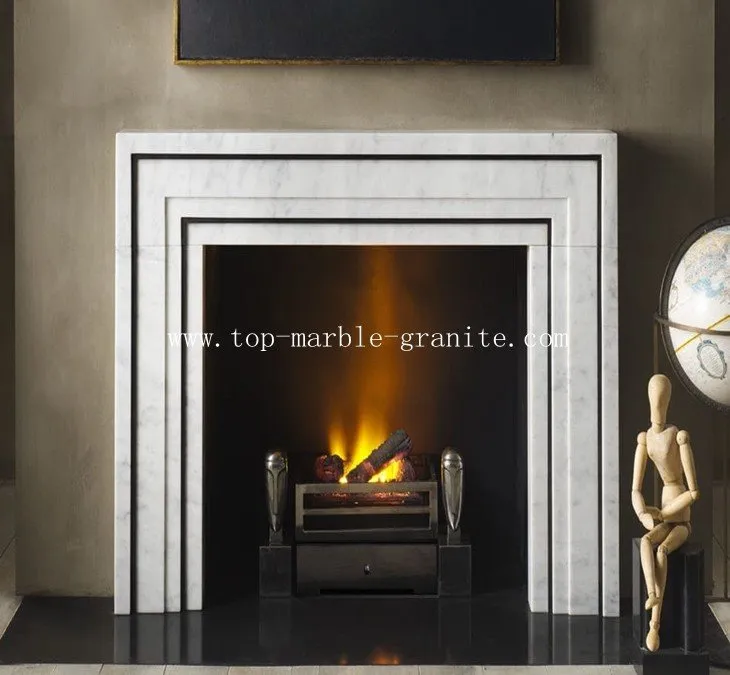 White Marble Fireplace