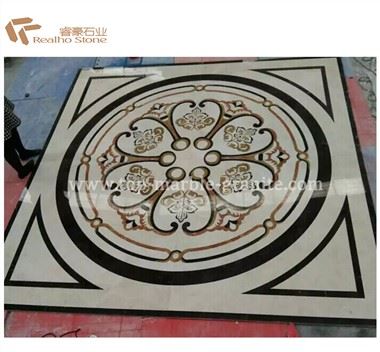Water Jet Marble Medallion Marble Inlay För Hem Golvdekoration