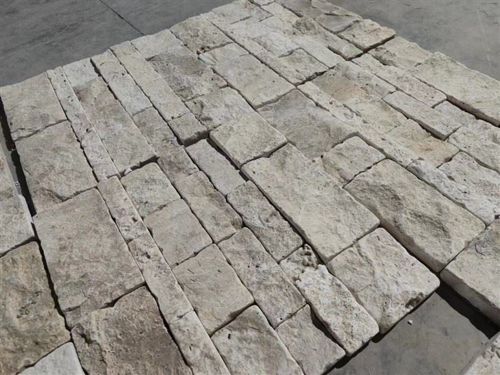 travertine tile exterior wall